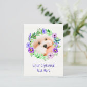 お客様の写真を花枠に収めたカスタムはがき ポストカード (スタンド正面)