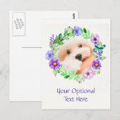 お客様の写真を花枠に収めたカスタムはがき ポストカード (正面/裏面)