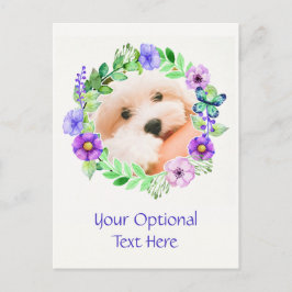 お客様の写真を花枠に収めたカスタムはがき ポストカード