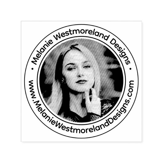 お客様の写真ポートレート#1ラウンド名Webサイト セルフインキングスタンプ (デザイン)