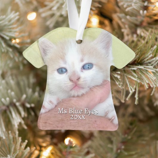 お客様の写真/文字伝統的 – 年間の贈り物とメッセージ オーナメント (ツリー)