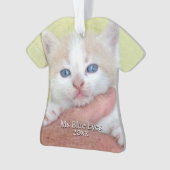 お客様の写真/文字伝統的 – 年間の贈り物とメッセージ オーナメント (正面)