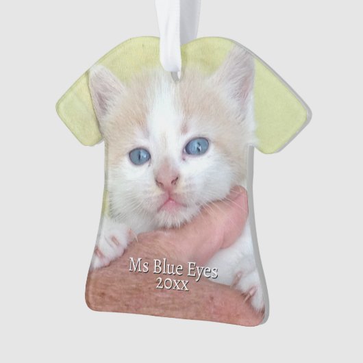 お客様の写真/文字伝統的 – 年間の贈り物とメッセージ オーナメント (正面)