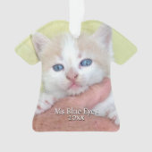 お客様の写真/文字伝統的 – 年間の贈り物とメッセージ オーナメント (正面)