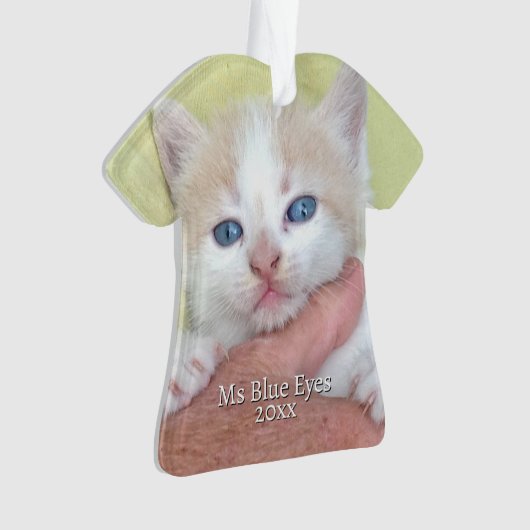 お客様の写真/文字伝統的 – 年間の贈り物とメッセージ オーナメント (正面)