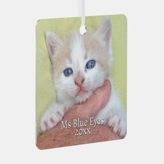 お客様の写真/文字伝統的 – 年間の贈り物とメッセージ メタルオーナメント (正面右)