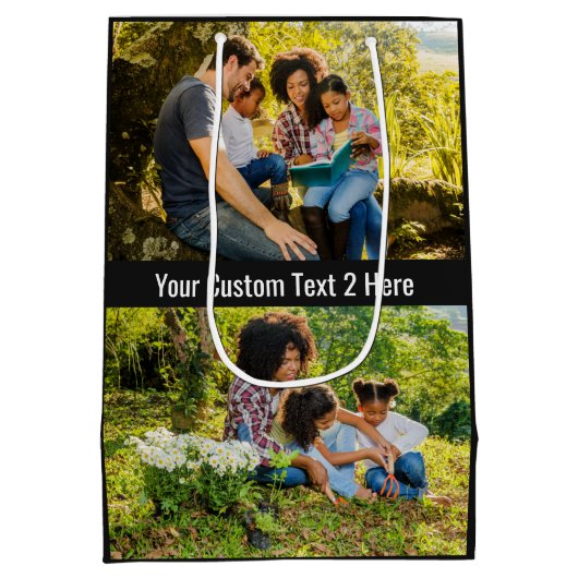 お客様の写真、文字、およびカラーメディア抱き枕 ミディアムペーパーバッグ (裏面)