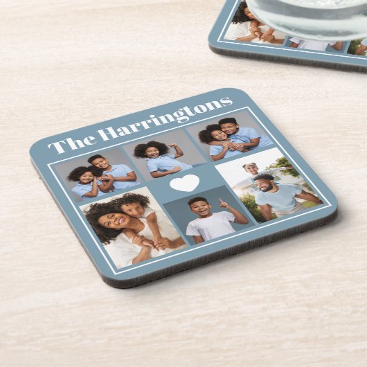 お客様の写真、文字、カラーコースターセット コースター (左側)