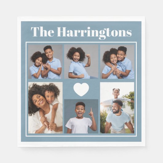 お客様の写真、文字、カラーコースターセット スタンダードランチョンナプキン (正面)