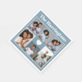 お客様の写真、文字、カラーコースターセット スタンダードランチョンナプキン (角)