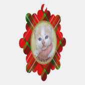 お客様の写真/文字-伝統的年間ギフトタータンチェック オーナメントカード (右)