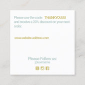 お客様の割引はありがとう冬の星 スクエア名刺 (裏面)