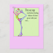 お客様の単独/ソウル葉書のバランス ポストカード (正面)