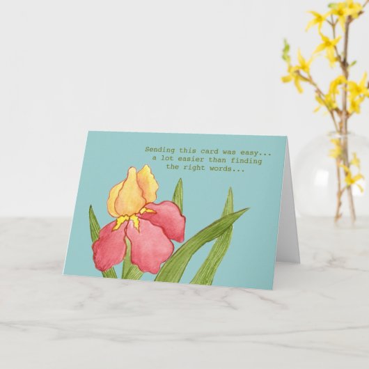 お客様の名刺を紛失して申し訳ない カード (黄色い花)