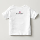 お客様の名前でパーソナライズUSA統一された州 トドラーTシャツ (裏面)