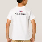 お客様の名前でパーソナライズUSA統一された州 Tシャツ (裏面)