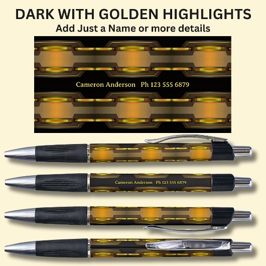 お客様の名前とオプションの詳細をBlack & Goldenに追加 ボールペン
