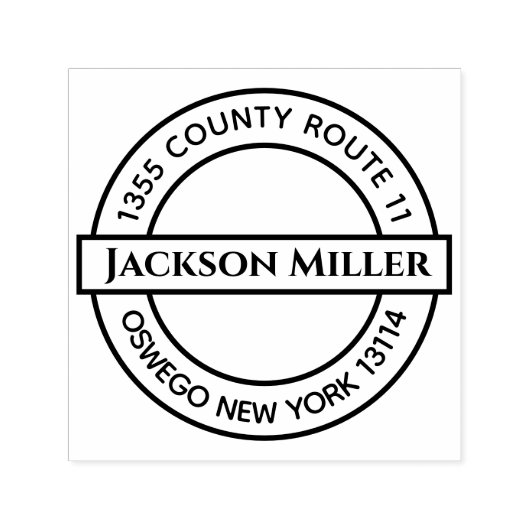 お客様の名前と住所 セルフインキングスタンプ (デザイン)