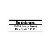 お客様の名前と差出人住所文字テンプレート セルフインキングスタンプ (デザイン)