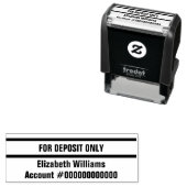 お客様の名前と銀行口座番号のみを入金する場合 セルフインキングスタンプ (インサイチュ)