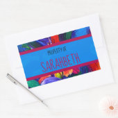 お客様の名前のフェイク絵を描財産 長方形シール (封筒)