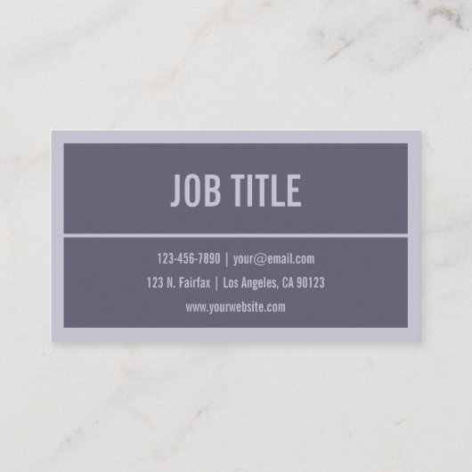 お客様の名前またはビジネス |ハージーパープル/ラベンダー 名刺 (裏面)