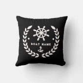 お客様の名前またはボートのヴィンテージ航海のいかり クッション (裏面)