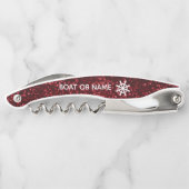 お客様の名前またはボート名の船舶用車輪 ソムリエナイフ (裏面)