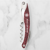 お客様の名前またはボート名の船舶用車輪 ソムリエナイフ (正面)