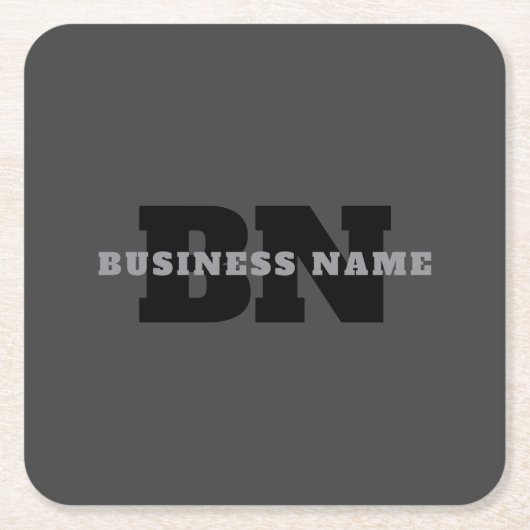 お客様の名前または会社名 | グレモダンー スクエアペーパーコースター (正面)