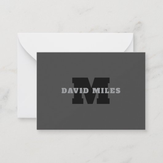 お客様の名前または会社名 | グレモダンー ノートカード (正面)