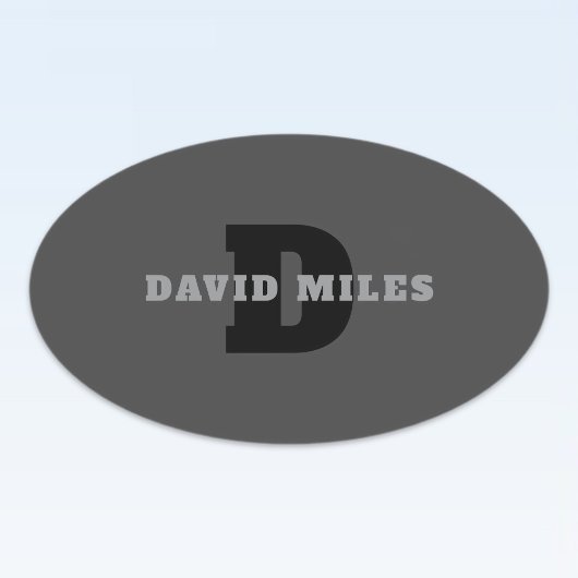 お客様の名前または会社名 | グレモダンー 楕円形シール