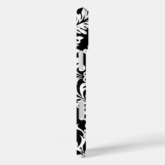 お客様の名前または引用文ブラックダマスク Case-Mate iPhoneケース (裏面 / 右)