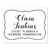 お客様の名前をカスタムするとショップビジネスブラケットフレーム ラバースタンプ (インプリント)