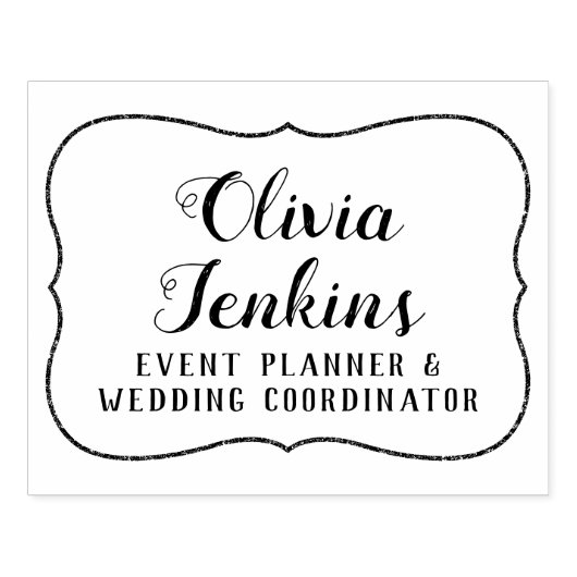 お客様の名前をカスタムするとショップビジネスブラケットフレーム ラバースタンプ (インプリント)