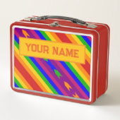 お客様の名前インスパイアヴィンテージグラフィックアート メタルランチボックス (正面)