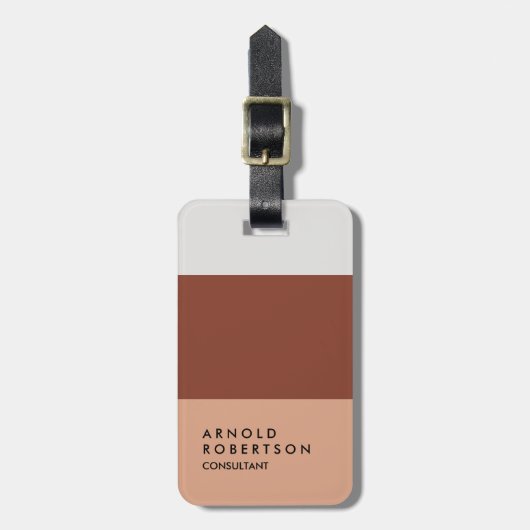 お客様の名前トレンディーモダンミニマル ラゲッジタグ (正面縦)