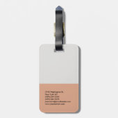 お客様の名前トレンディーモダンミニマル ラゲッジタグ (裏面縦)