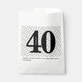 お客様の名前パターはっきりしたン黒年齢40番号日付 フェイバーバッグ (正面)