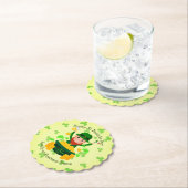 お客様の名前メッセージSt patricks day・レプレシャン・金ゴールド ペーパーコースター (インサイチュ)