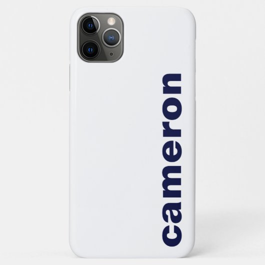 お客様の名前モダン白 Case-Mate iPhoneケース (裏面)