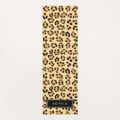 お客様の名前 – アニマルプリント、Spotted Leopard - Brown ヨガマット (正面)