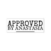 お客様の名前 承認済み 特注 木製 ラバースタンプ (インプリント)