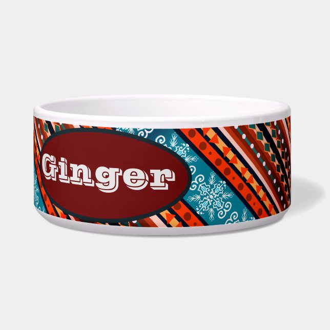 お客様の名前Cozy Winter Pattern ボウル (正面)