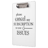 お客様の問題に対するサブスクリプションを取り消してください クリップボード (左)