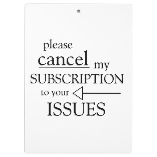 お客様の問題に対するサブスクリプションを取り消してください クリップボード (裏面)