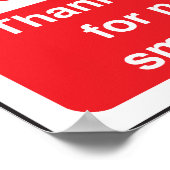 お客様の喫煙またはビジネスに関する署名なし ポスター (角)