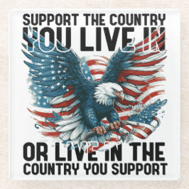 お客様の国をサポート ガラスコースター