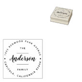 お客様の姓 |手書き文字スクリプトアドレス ラバースタンプ (押印)