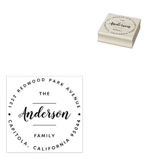 お客様の姓 |手書き文字スクリプトアドレス ラバースタンプ (押印)